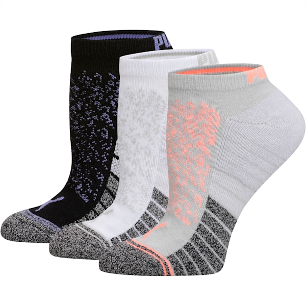 Women's Low Cut Socks [3 Pack], GREY / ORANGE, extralarge